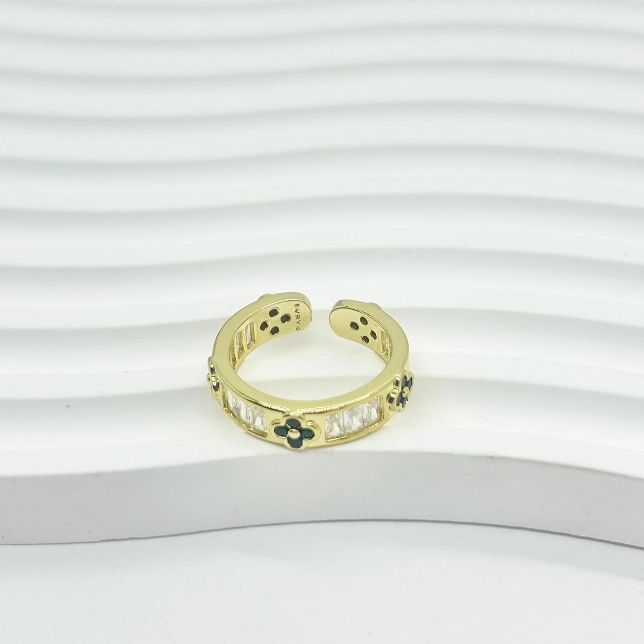 ANILLO TREBOL NEGRO