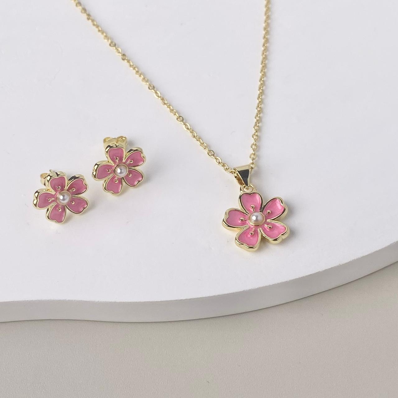 SET FLORES FUCSIA