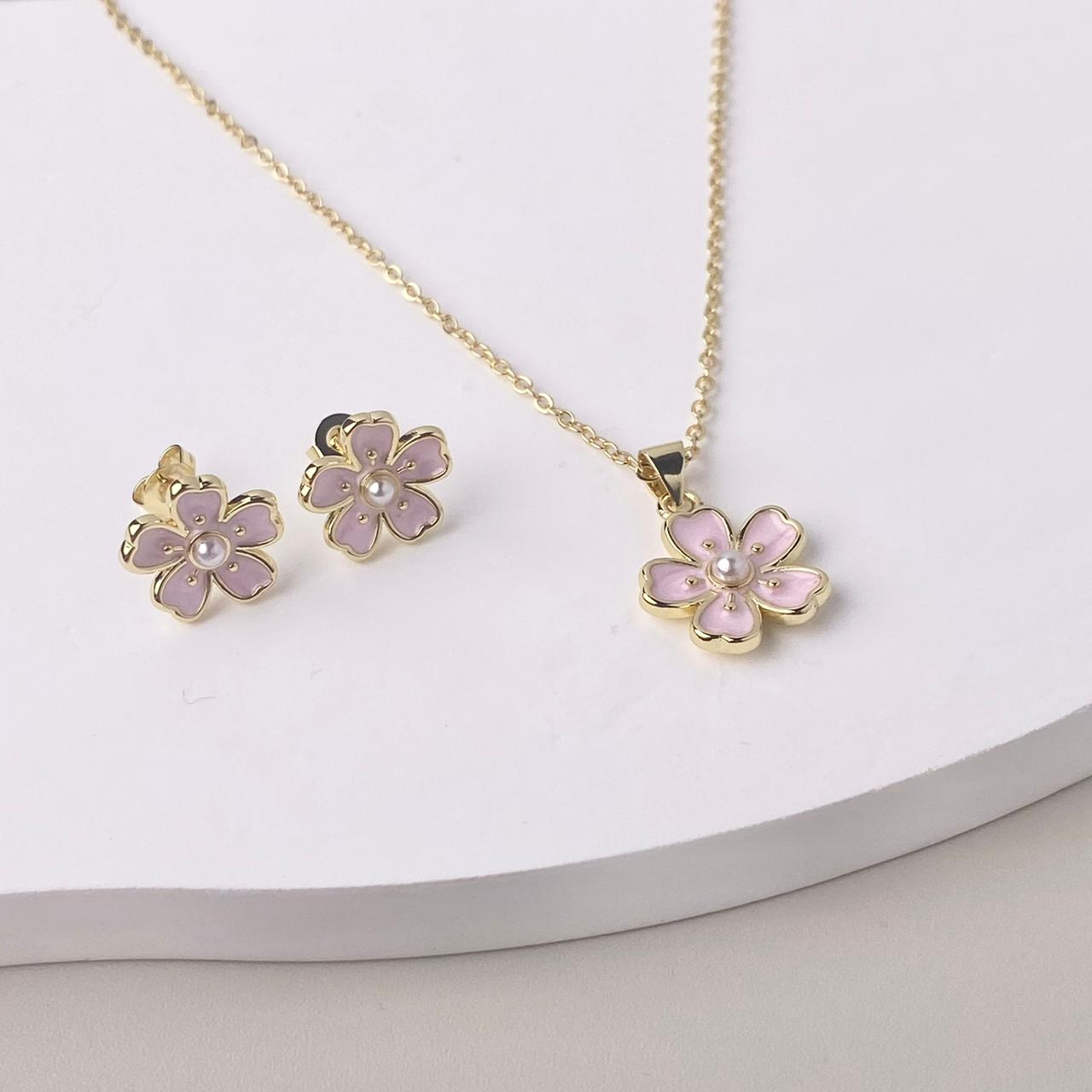 SET FLORES ROSADO