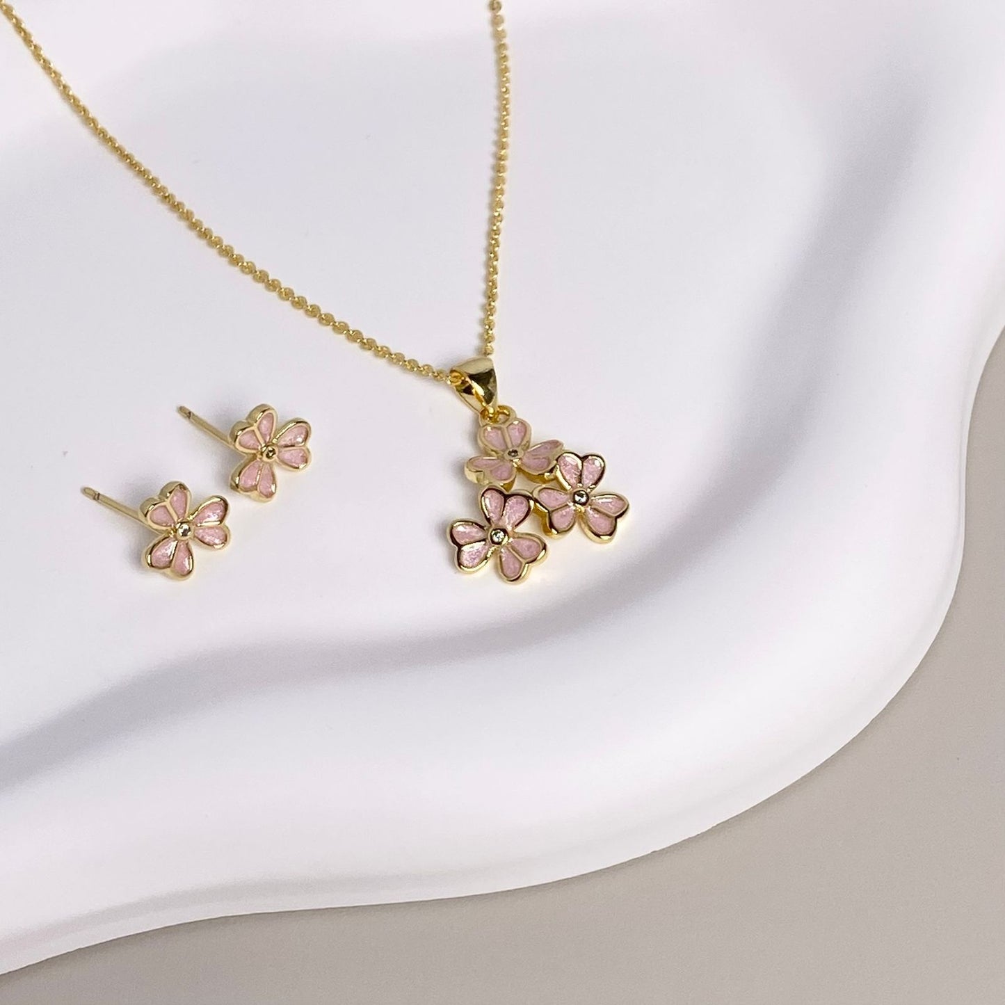 SET TRES FLORES ROSADO
