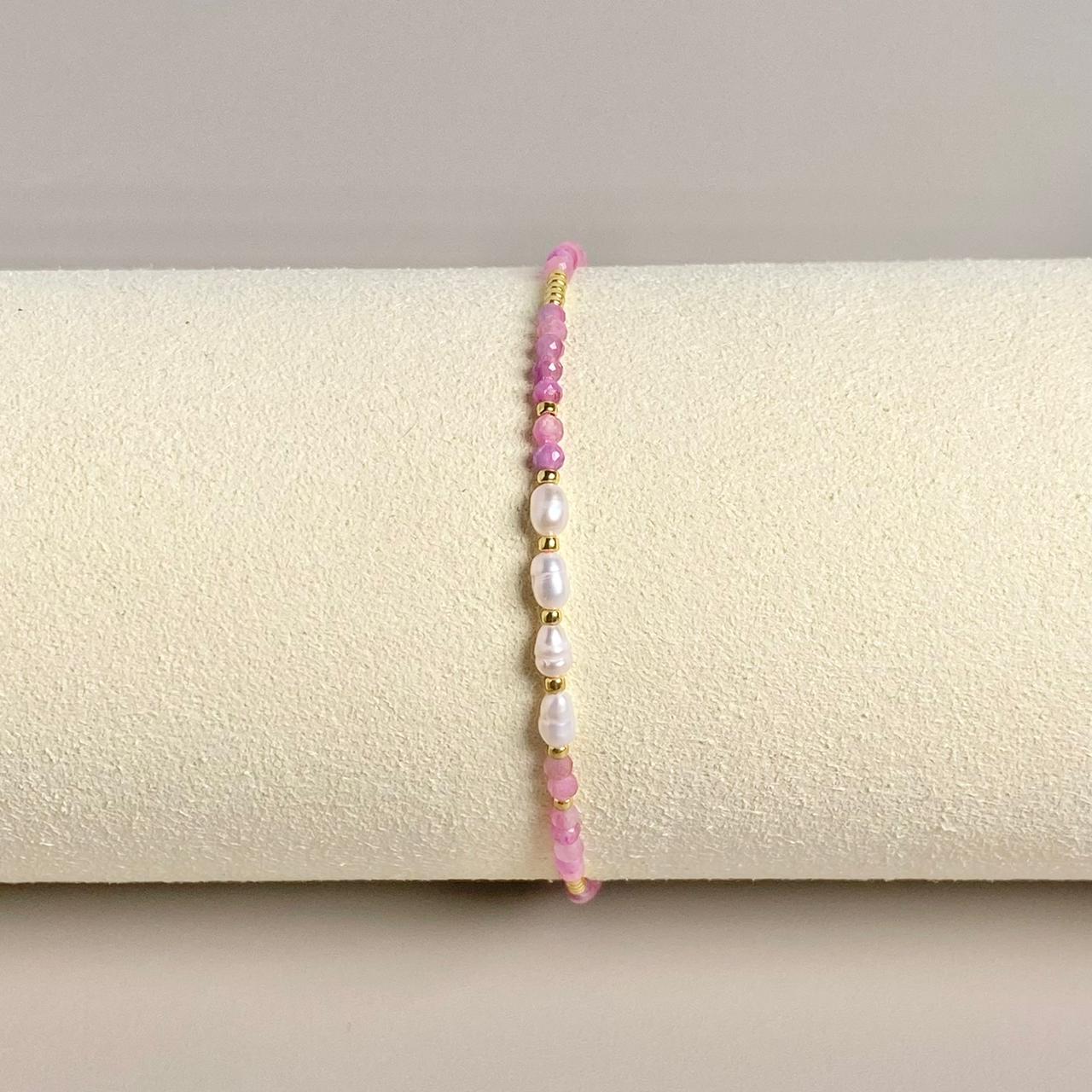 PULSERA PIEDRA NATURAL (ESCOGE TU COLOR)