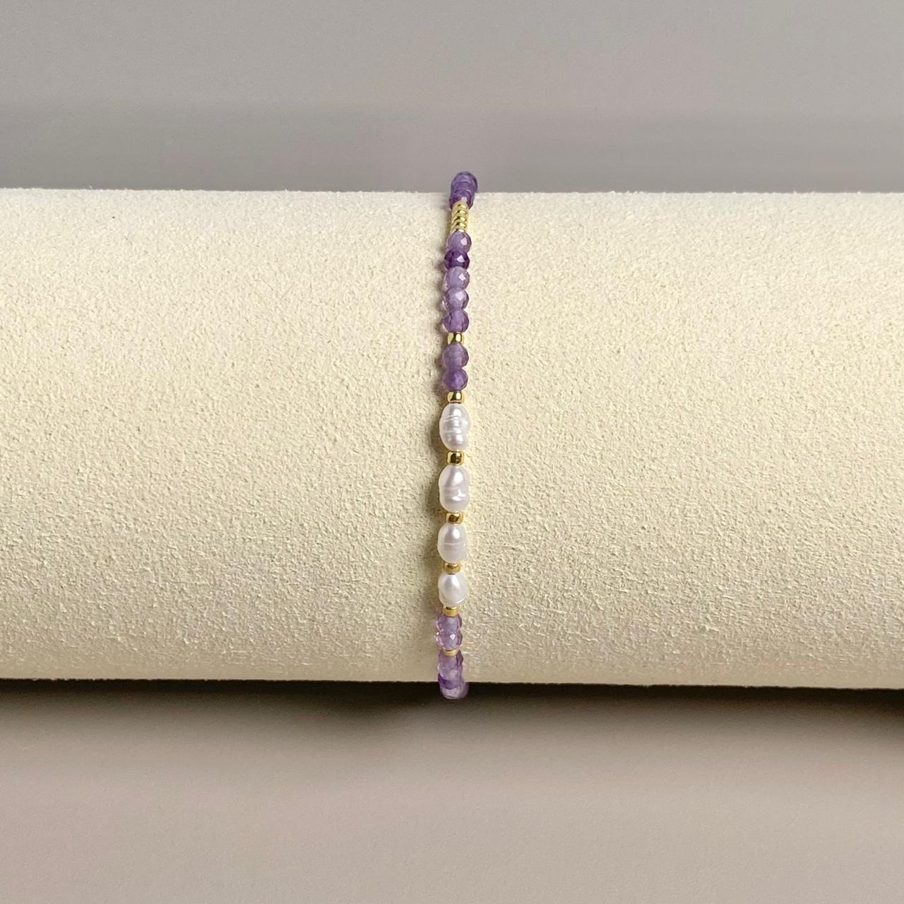 PULSERA PIEDRA NATURAL (ESCOGE TU COLOR)