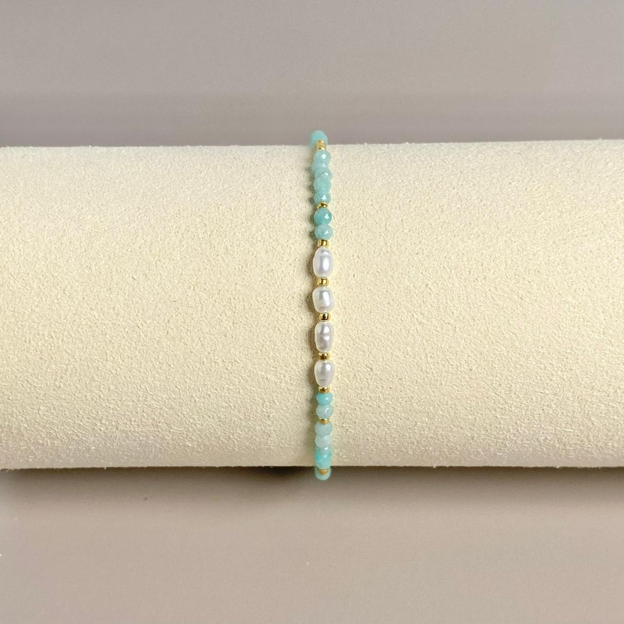 PULSERA PIEDRA NATURAL (ESCOGE TU COLOR)