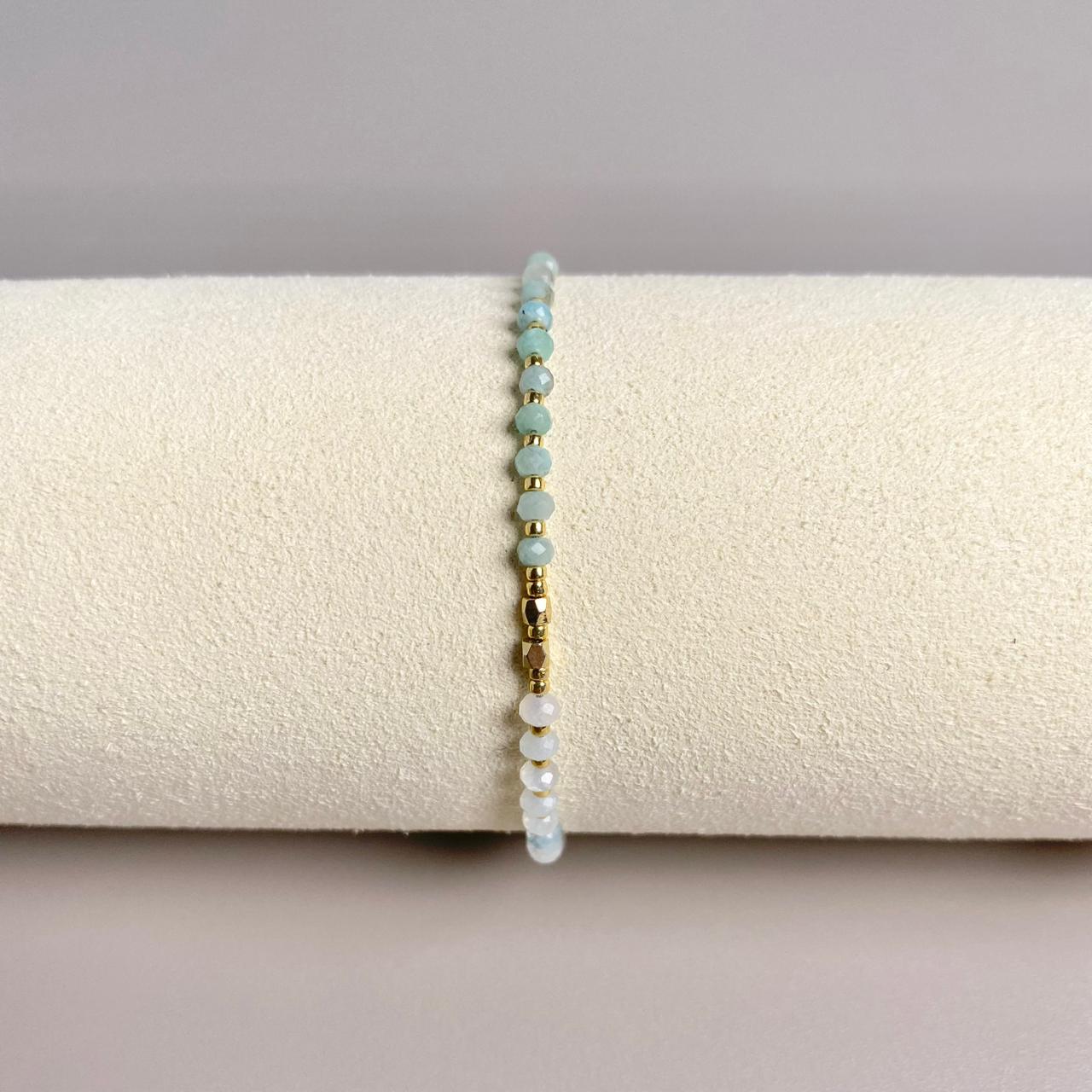 PULSERA PIEDRA NATURAL (ESCOGE TU COLOR)
