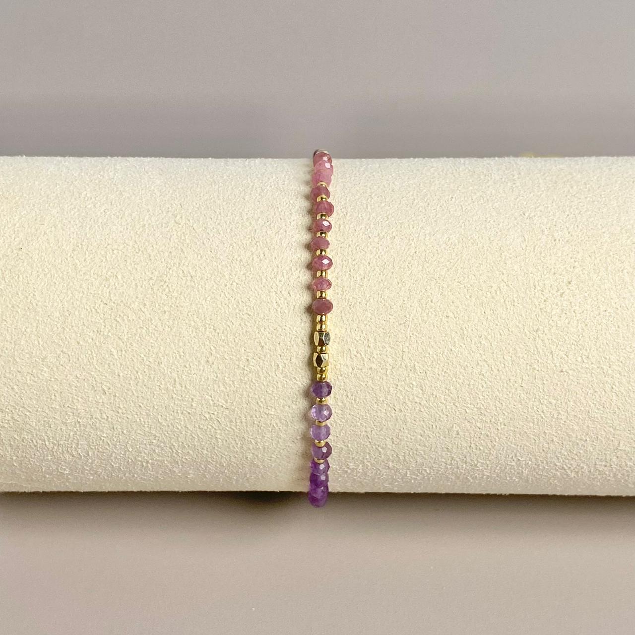 PULSERA PIEDRA NATURAL (ESCOGE TU COLOR)