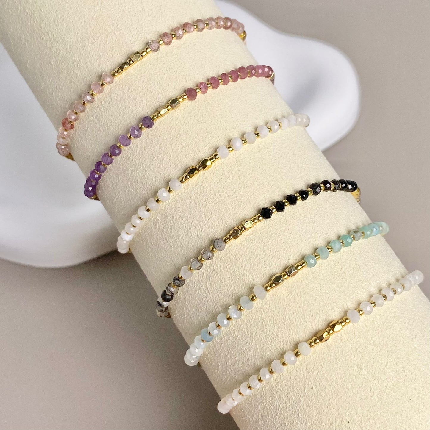 PULSERA PIEDRA NATURAL (ESCOGE TU COLOR)