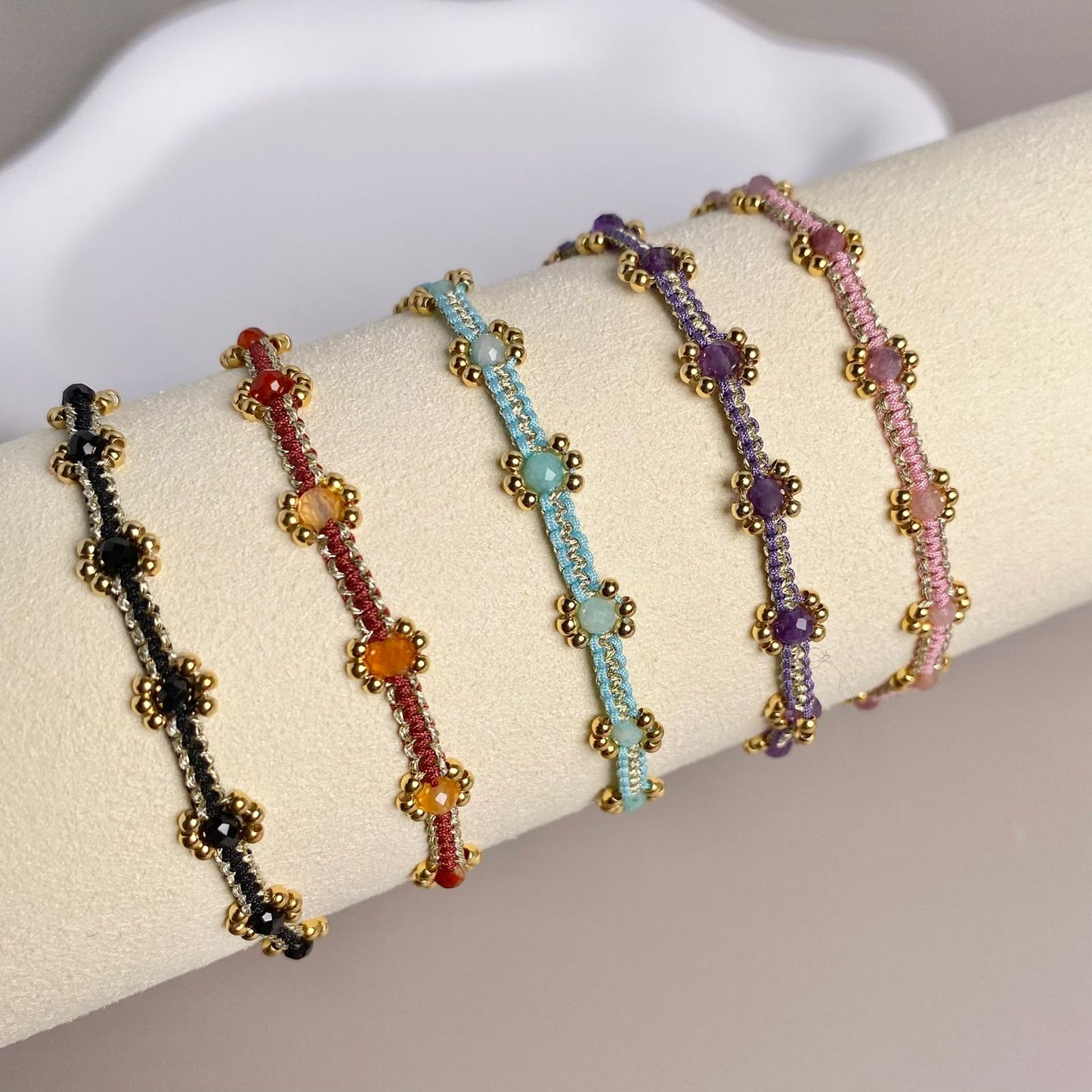 PULSERA PIEDRA NATURAL (ESCOGE TU COLOR)