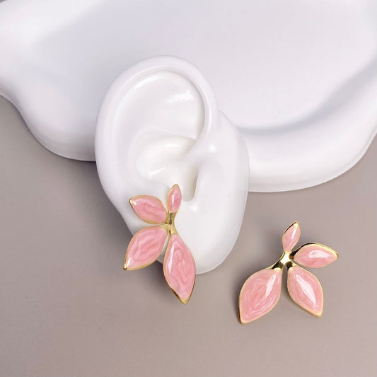 ARETES FLORES ROSADO