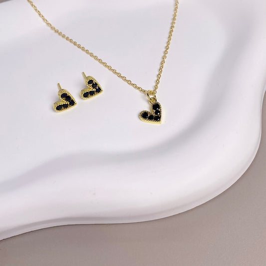 SET DE CORAZON NEGRO