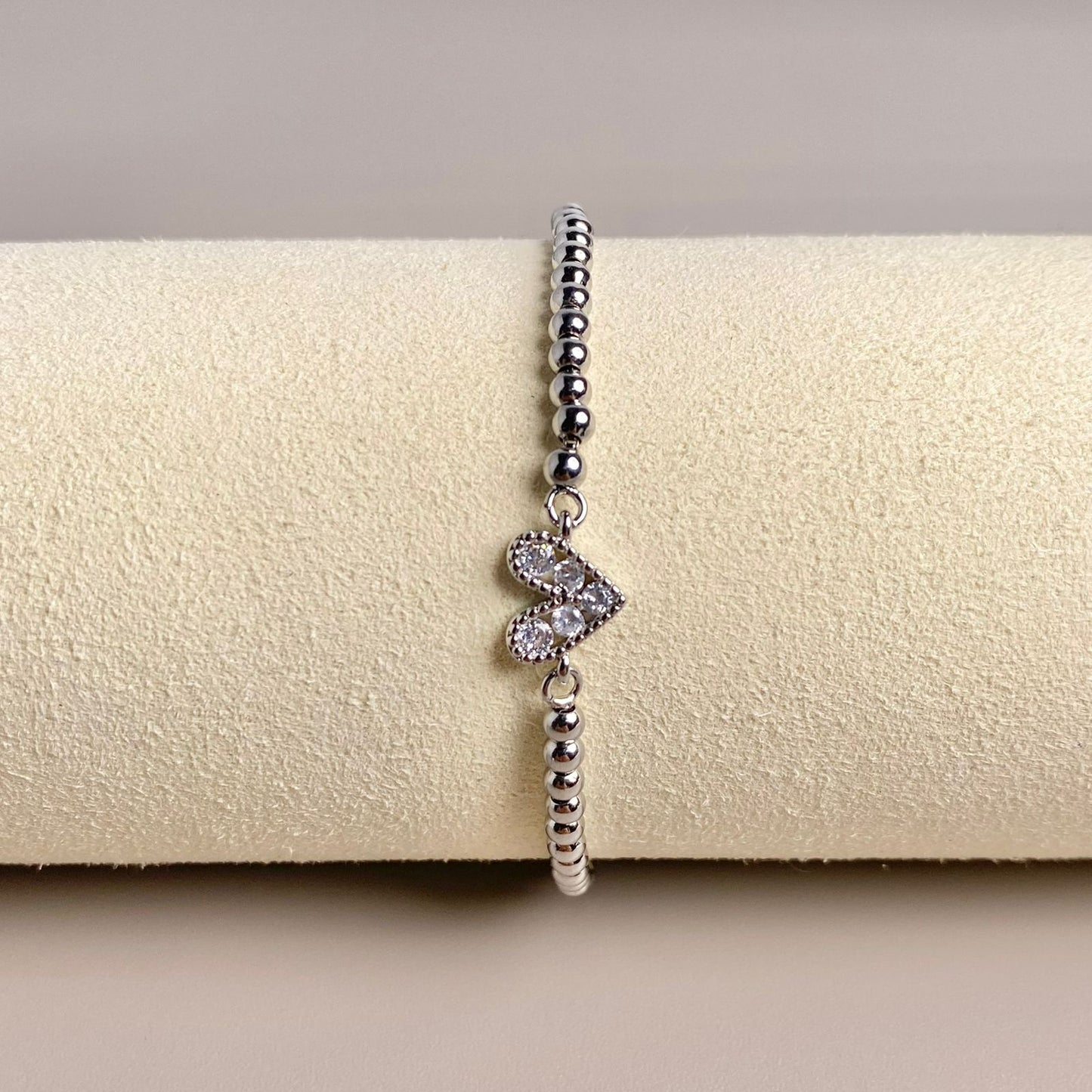PULSERA CORAZON PLATEADO