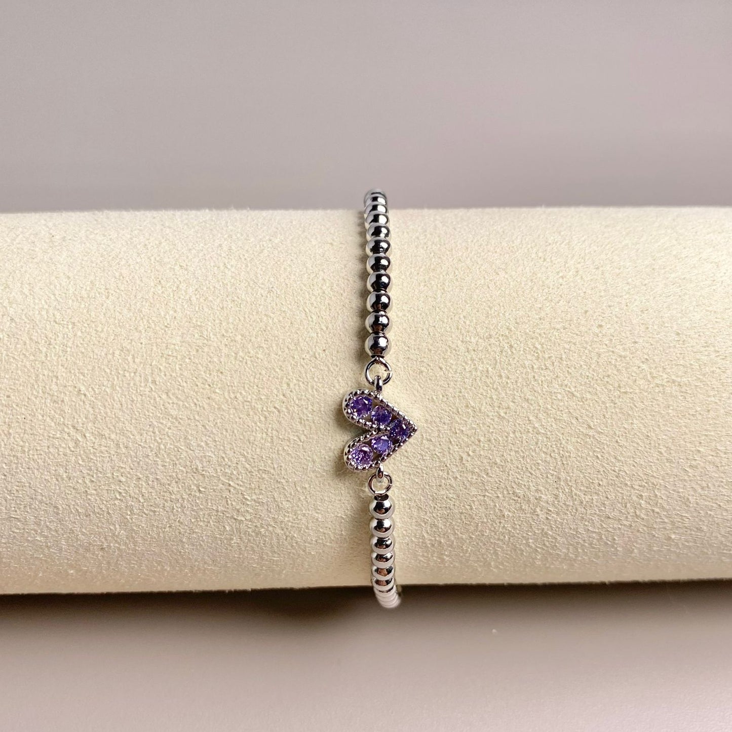 PULSERA CORAZON PLATEADO