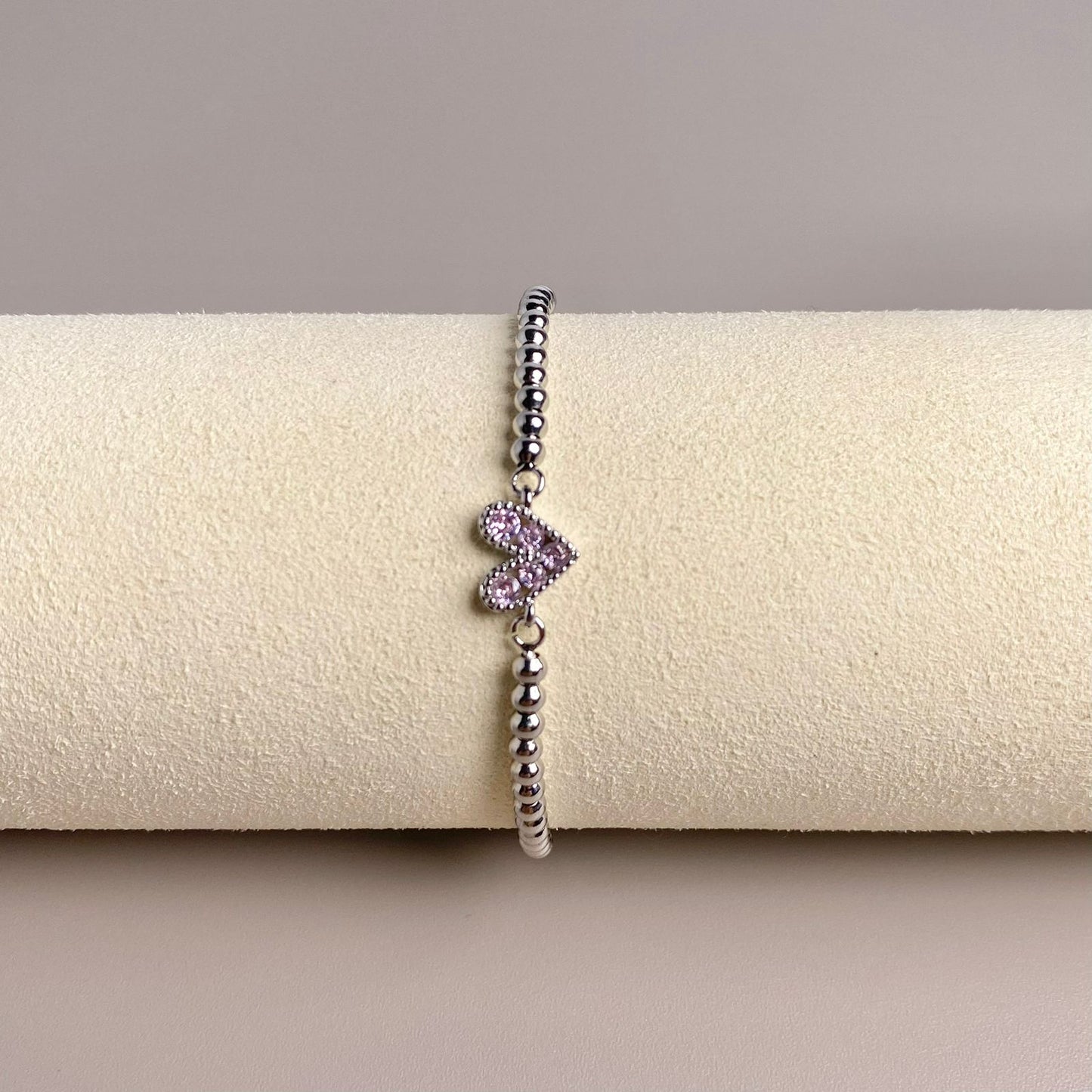 PULSERA CORAZON PLATEADO