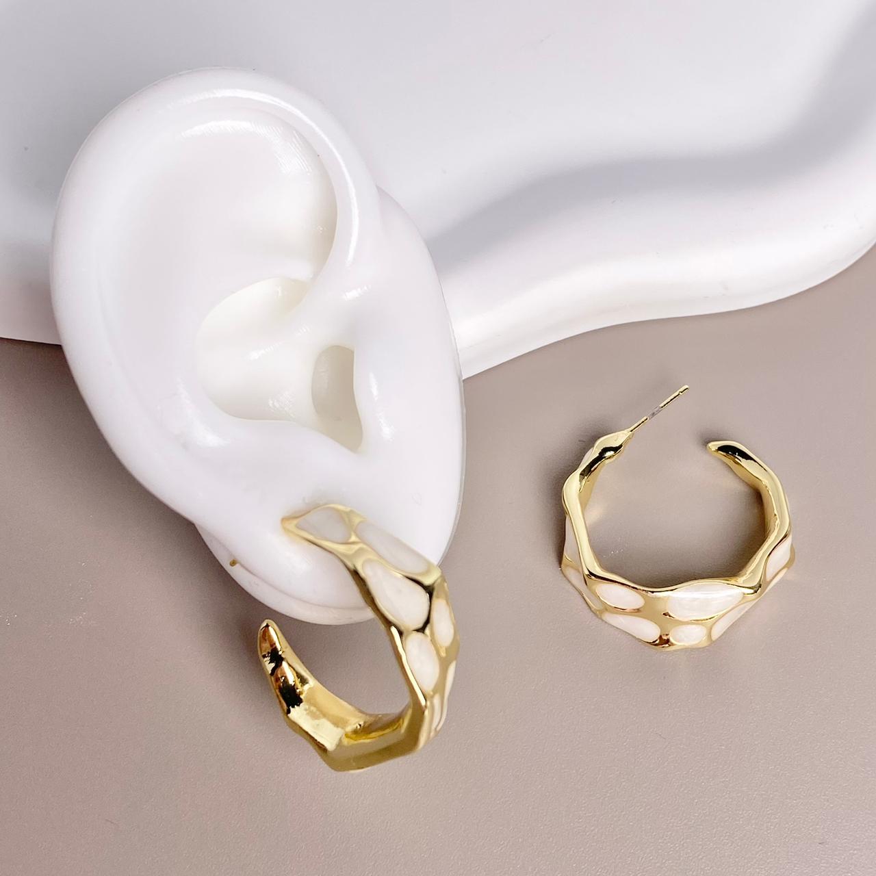 ARETE ANIMAL PRINT BLANCO