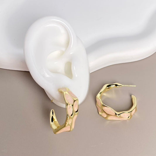 ARETE ANIMAL PRINT ROSA