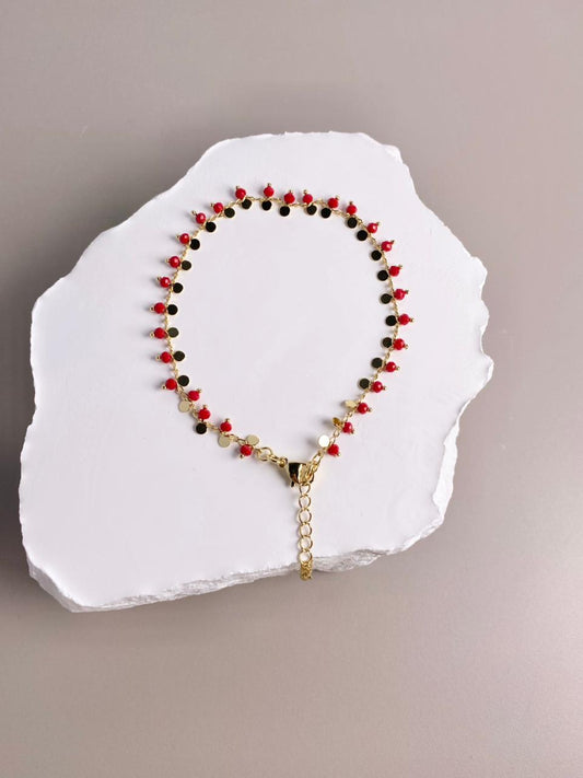 TOBILLERA MURANO ROJO