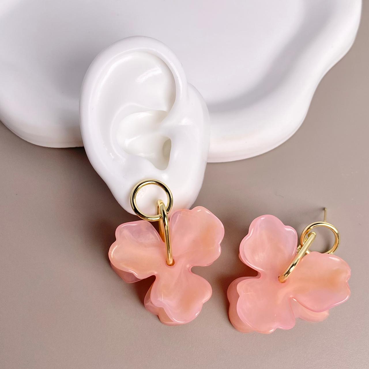 ARETE FLOR ROSA
