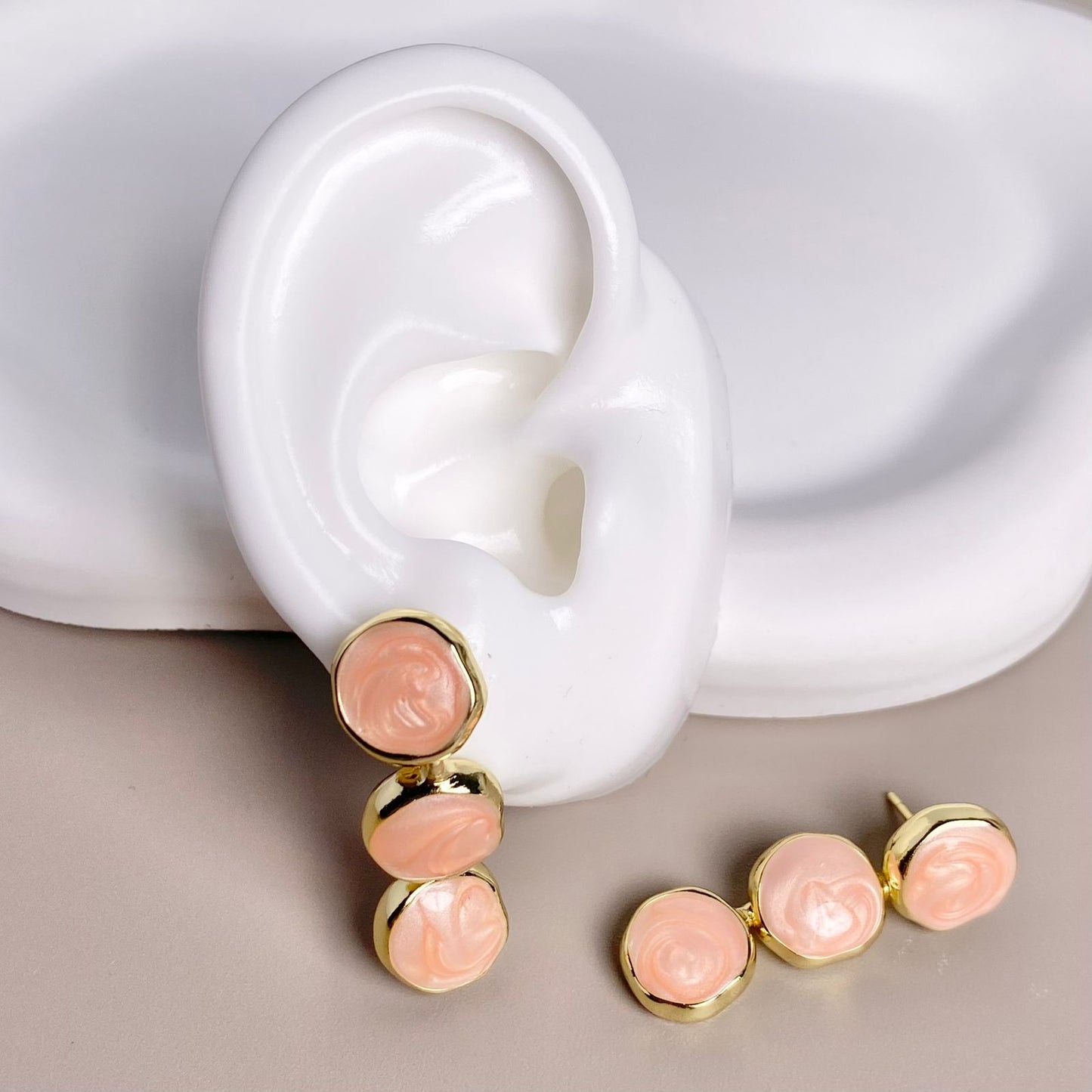 ARETE CIRCULOS ROSA