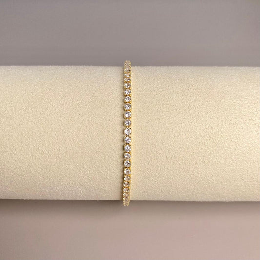 PULSERA DELGADA CIRCON BLANCO