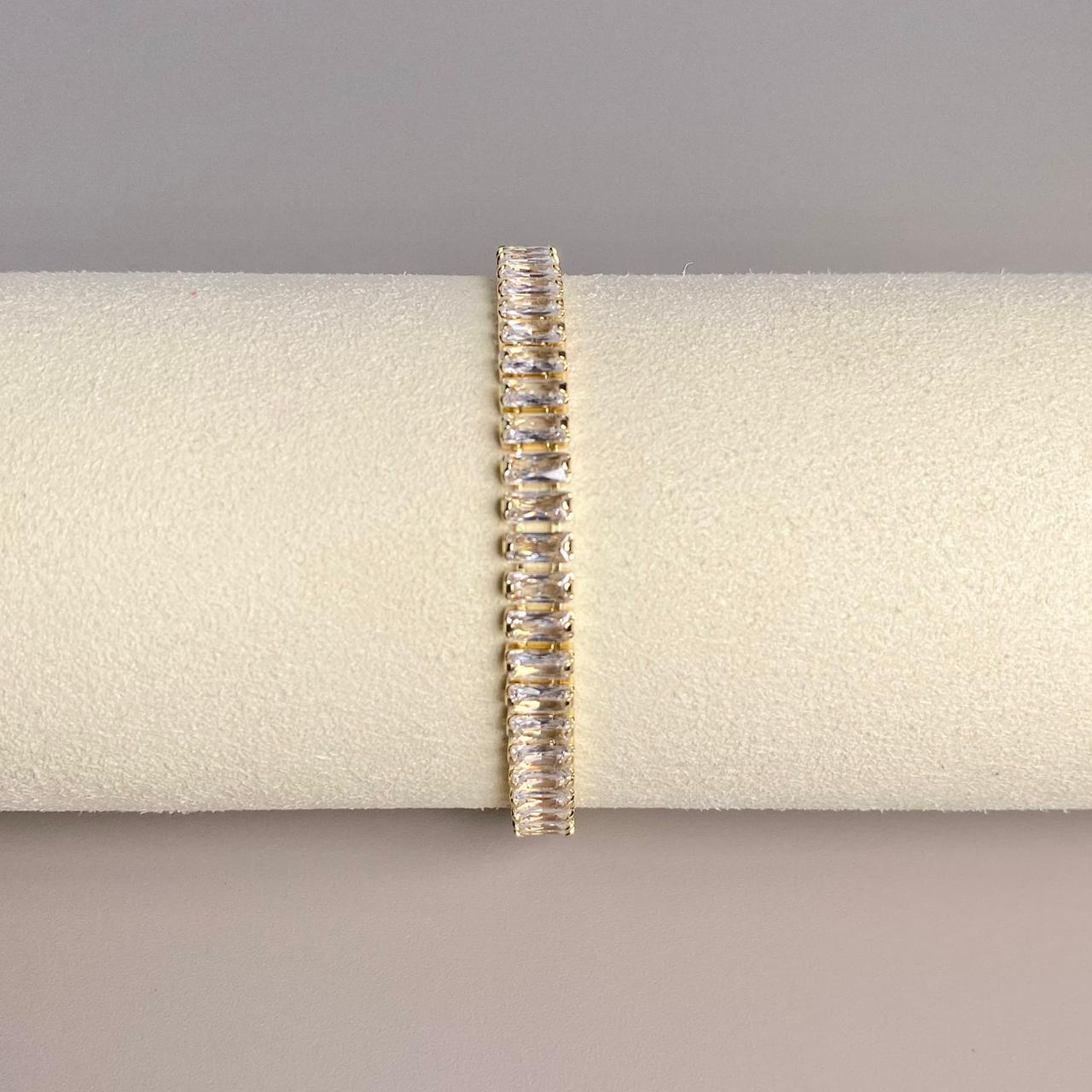 PULSERA GRUESA CIRCON BLANCO