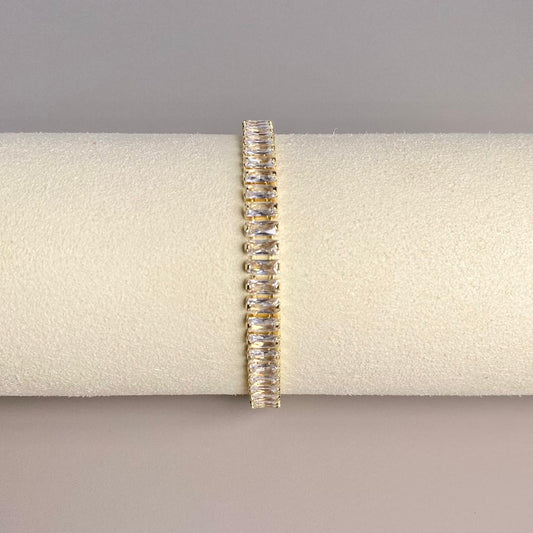 PULSERA GRUESA CIRCON BLANCO