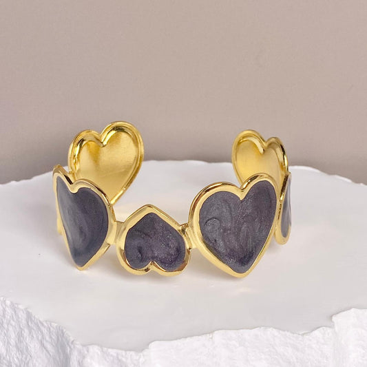 BRAZALETE CORAZON NEGROS