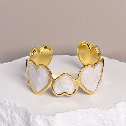 BRAZALETE CORAZON BLANCA