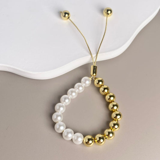 PULSERA PERLA Y BALIN #8