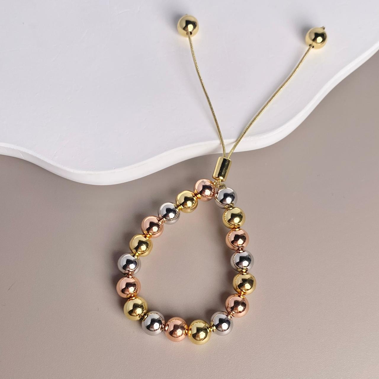 PULSERA TRES OROS #8