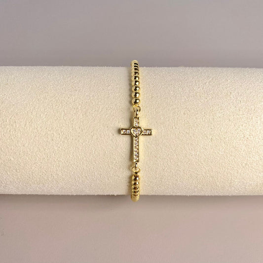 PULSERA CRUZ CIRCONES