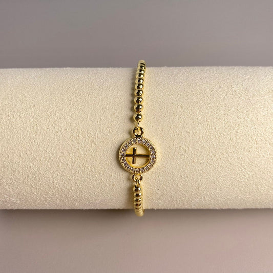 PULSERA CIRCULO CRUZ