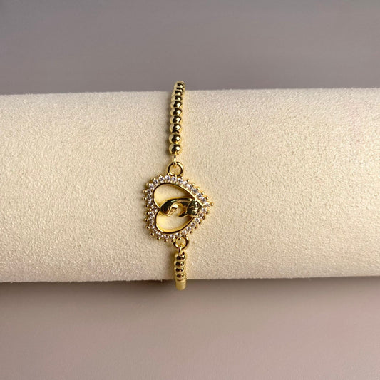 PULSERA CORAZON VIRGEN