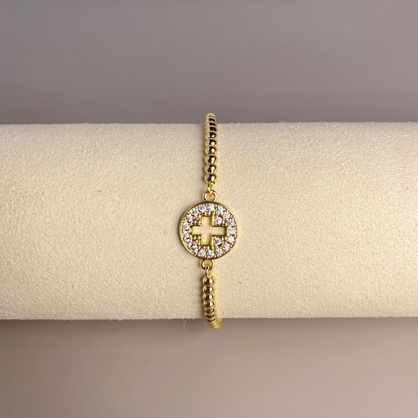 PULSERA CIRCULO CRUZ