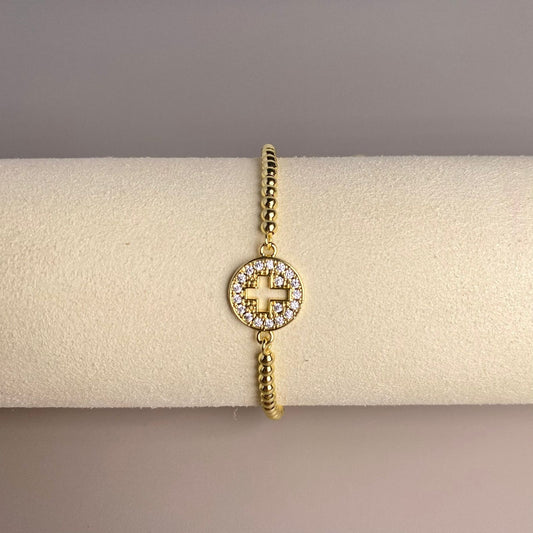 PULSERA CIRCULO CRUZ