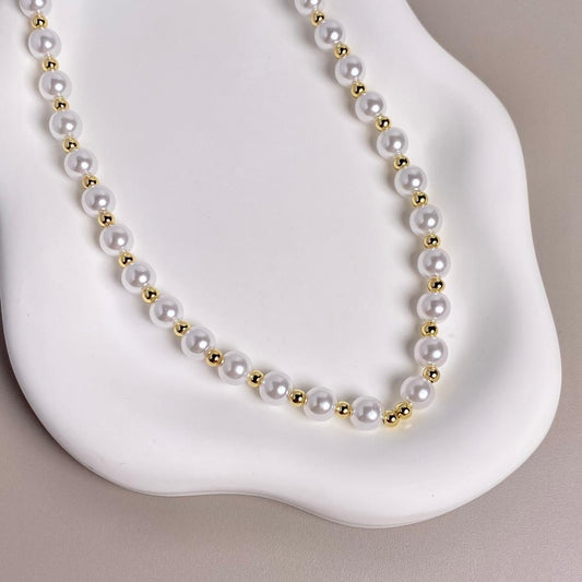 COLLAR PERLA Y BALIN