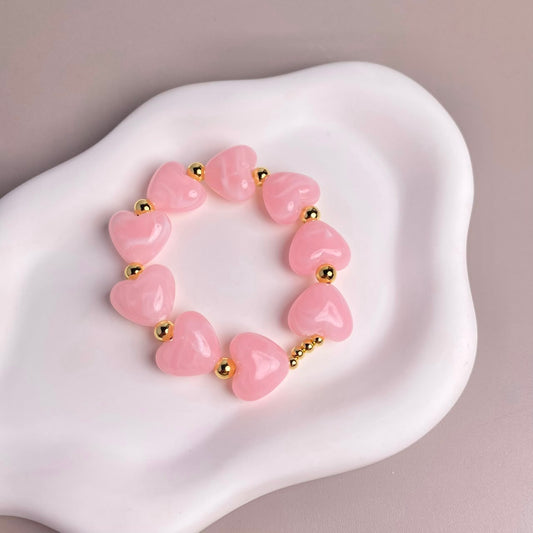 PULSERA CORAZONES ROSADOS