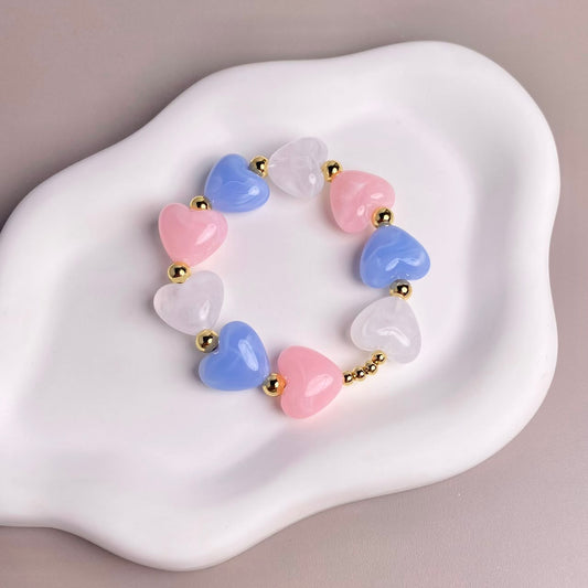 PULSERA CORAZONES COLORES