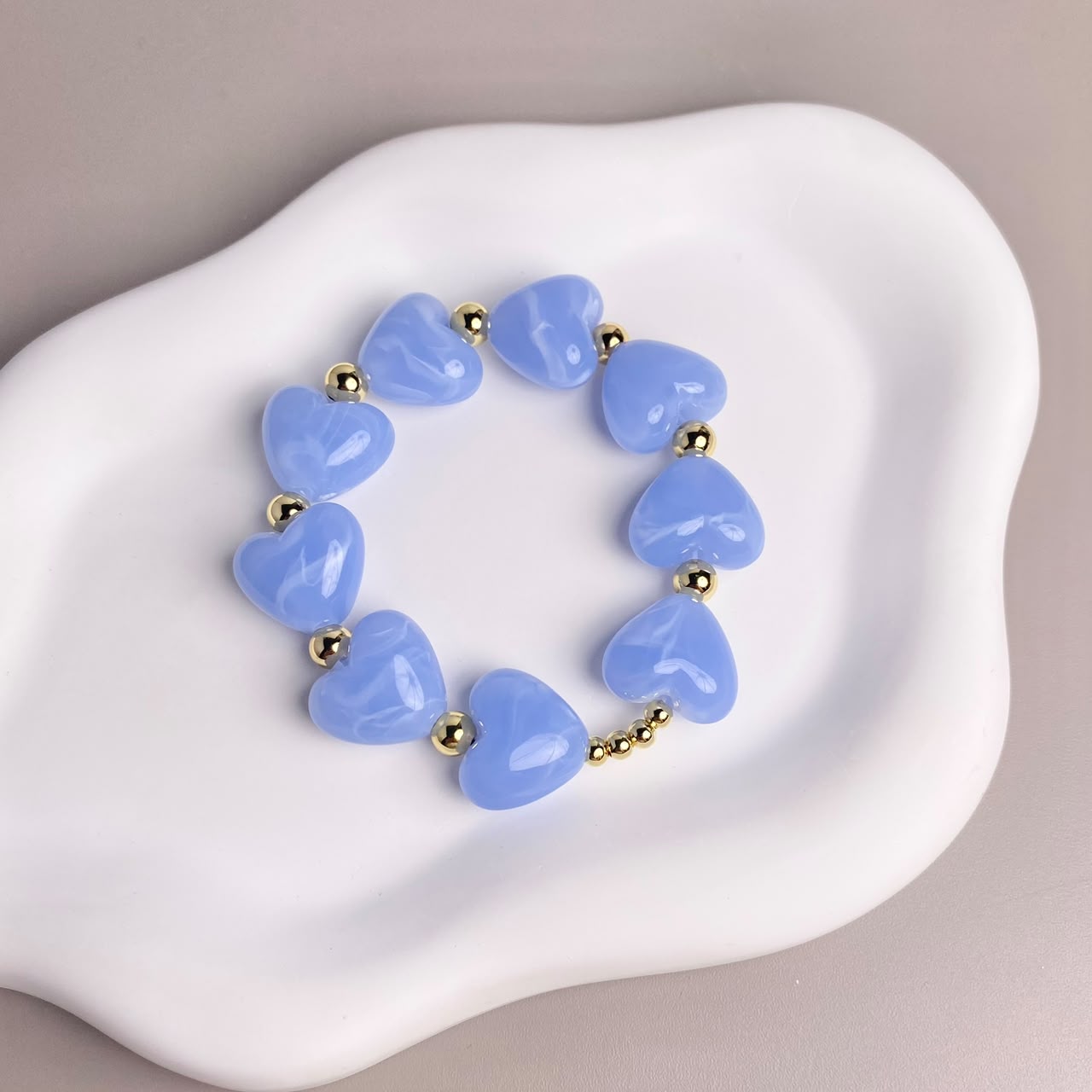 PULSERA CORAZONES AZUL