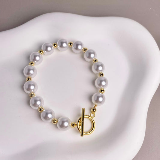 PULSERA PERLA BROCHE MARINERO