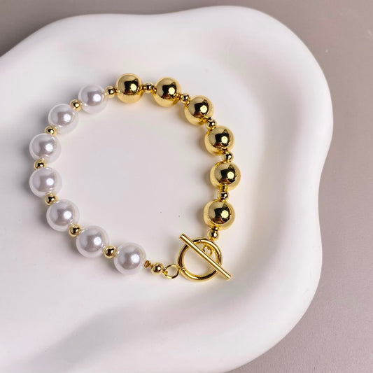 PULSERA PERLA Y BALIN