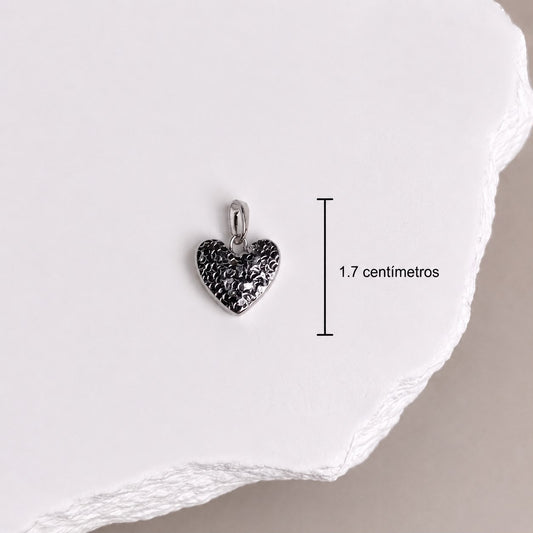 DIJE CORAZON PLATEADO