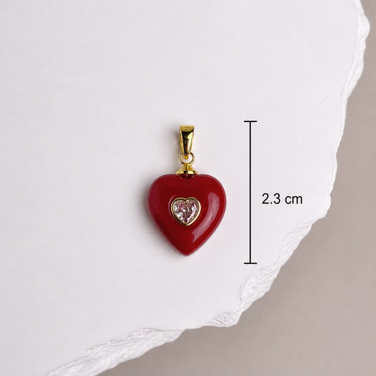 DIJE CORAZON ROJO