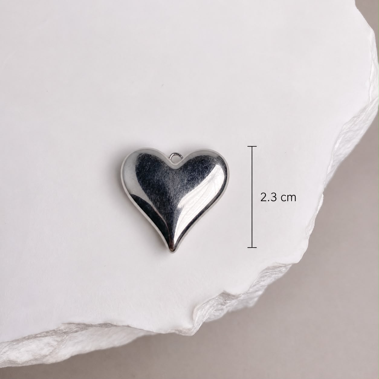 DIJE CORAZON PLATEADO