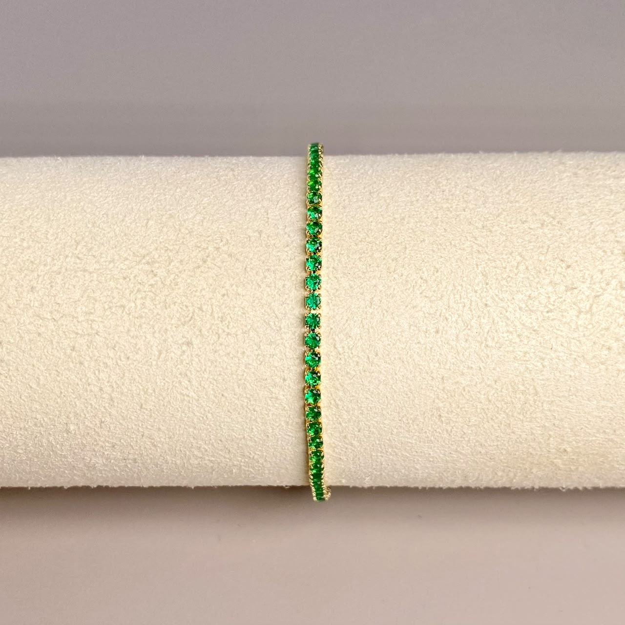 PULSERA CIRCON DELGADA VERDE