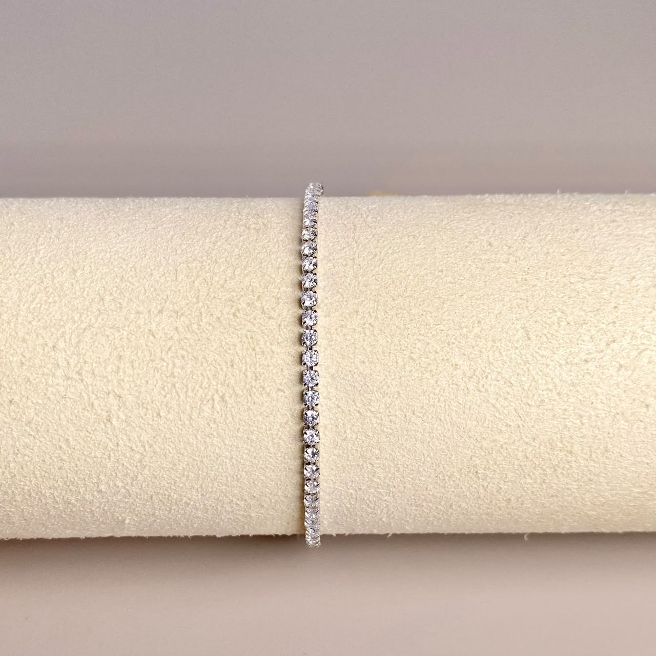 PULSERA CIRCON DELGADO BLANCA