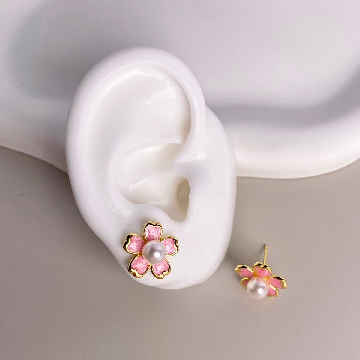 ARETE FLOR ROSA