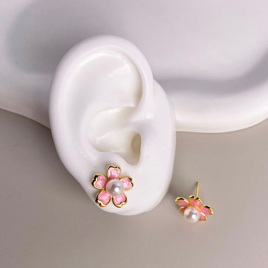 ARETE FLOR ROSA