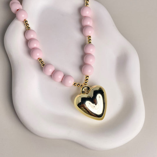 COLLAR ABACO ROSA