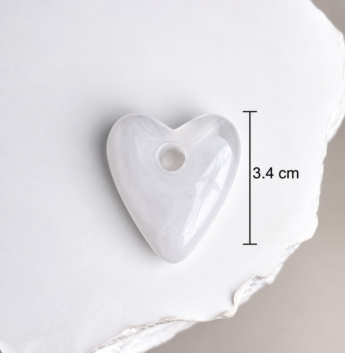 DIJE CORAZON BLANCO
