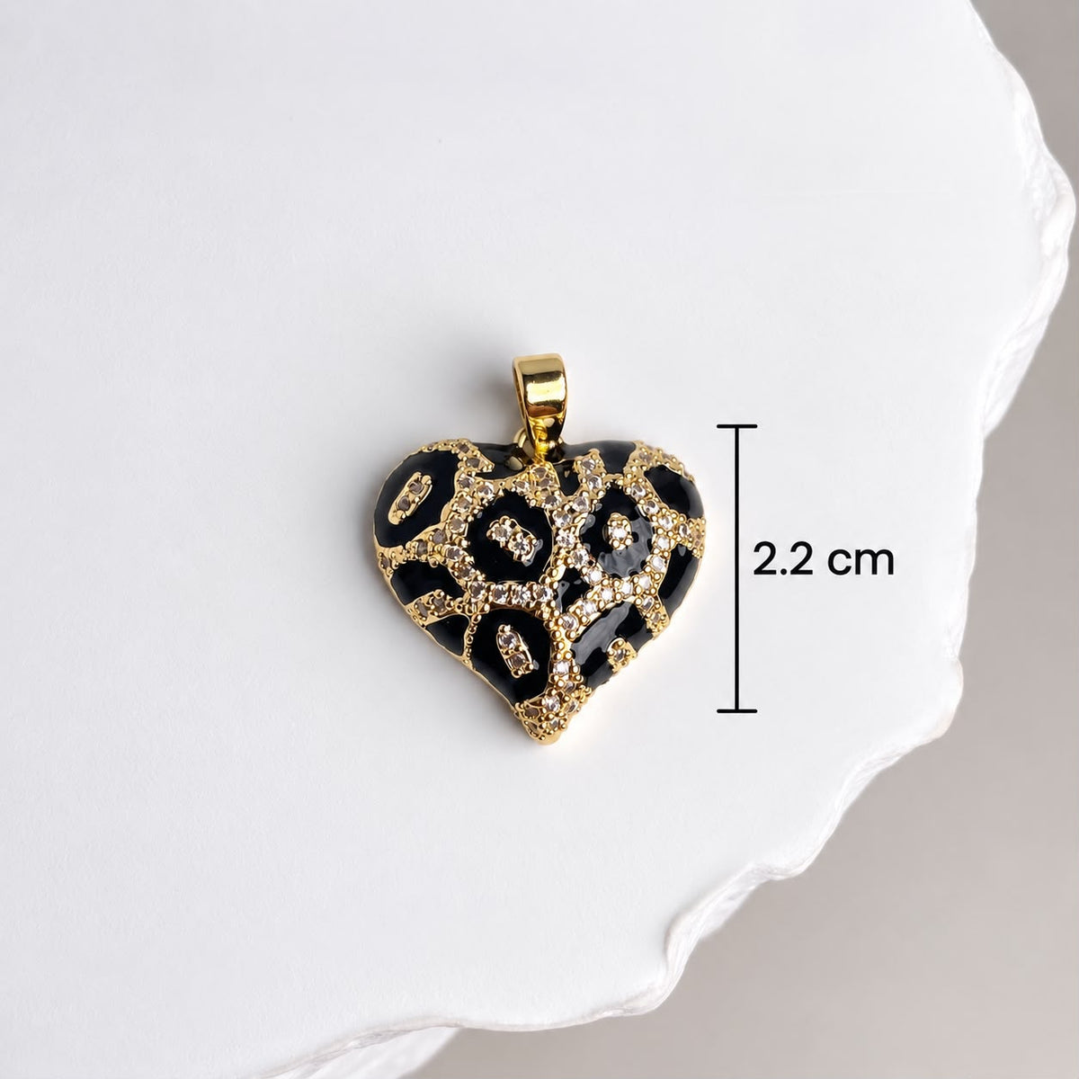 DIJE CORAZON ANIMAL PRINT