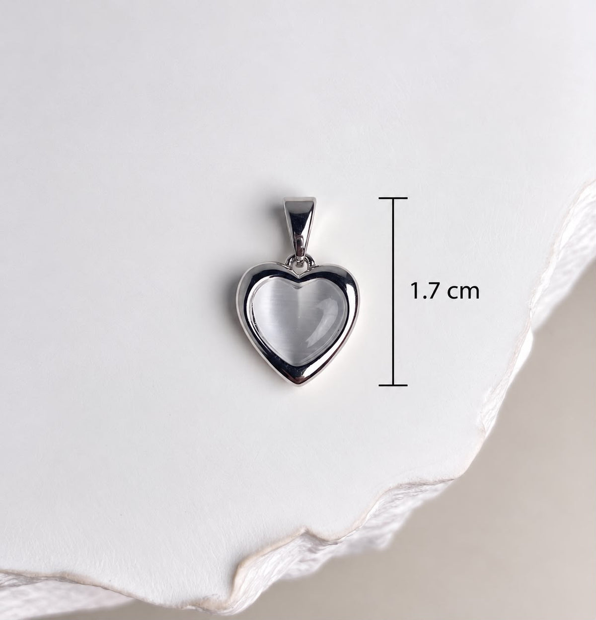 DIJE CORAZON PLATEADO